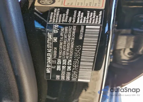 2011 Mercedes-Benz E 63 Amg z USA, uszkodzony, nr VIN WDDHF7HB5BA285426